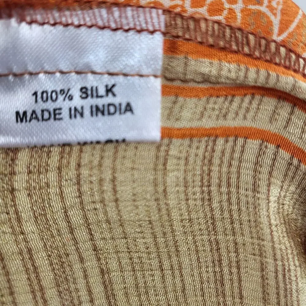 BAIZAAR 100% Silk Wrap Top with Bell Sleeves - Picture 6 of 8